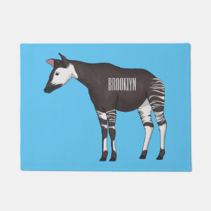 Okapi cartoon illustration fußmatte