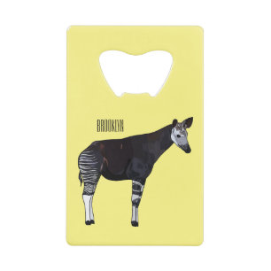 Okapi cartoon Illustration Geldbeutel Flaschenöffner