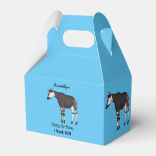 Okapi cartoon Illustration Geschenkschachtel