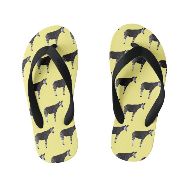 Okapi cartoon Illustration Kinderbadesandalen (Fußbett)