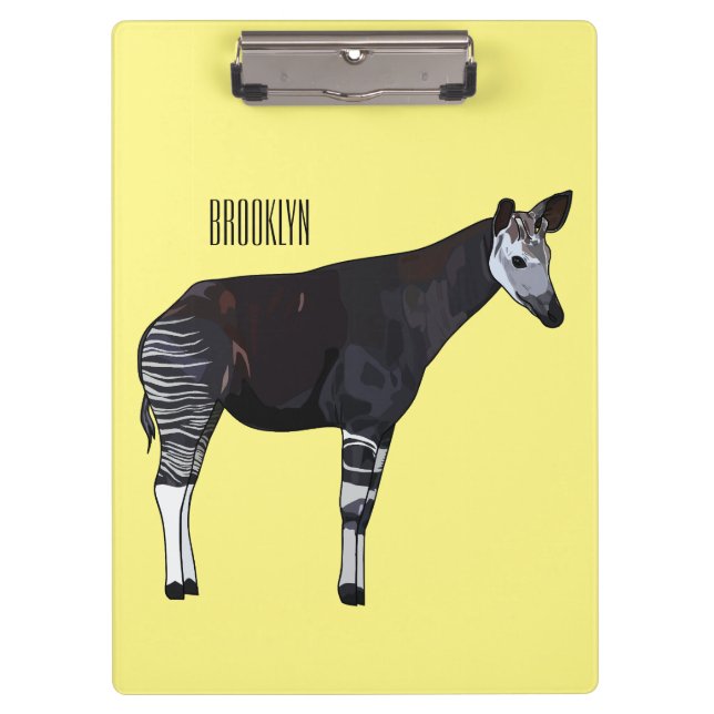 Okapi cartoon Illustration Klemmbrett (Vorderseite)