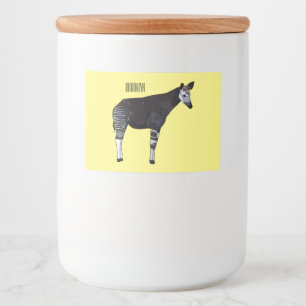Okapi cartoon Illustration Lebensmitteletikett