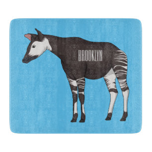 Okapi cartoon Illustration Schneidebrett