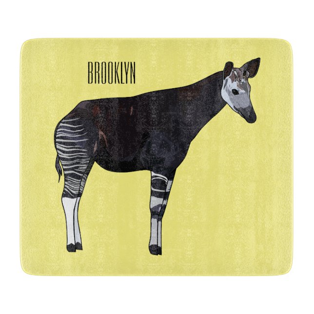 Okapi cartoon Illustration Schneidebrett (Vorderseite)