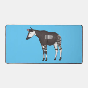 Okapi cartoon Illustration Schreibtischunterlage