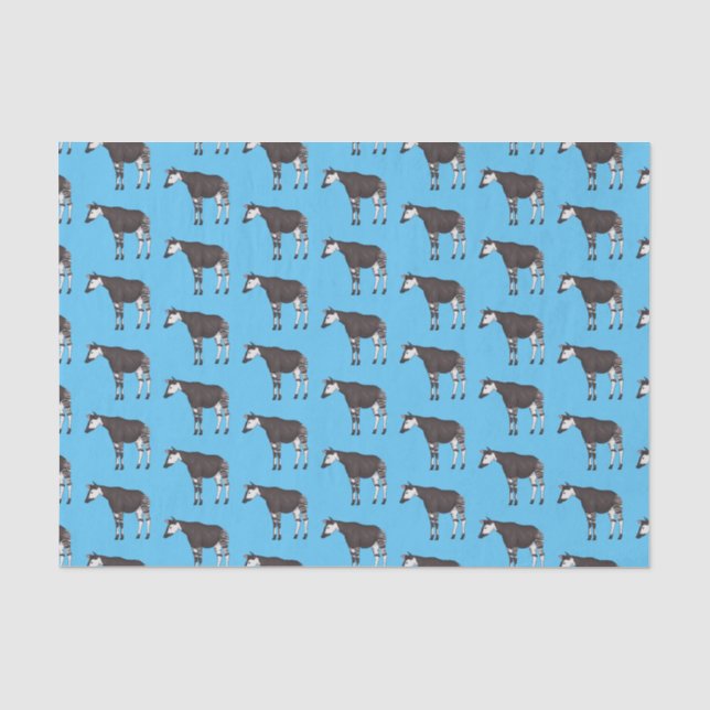Okapi cartoon Illustration Seidenpapier (Vorderseite)