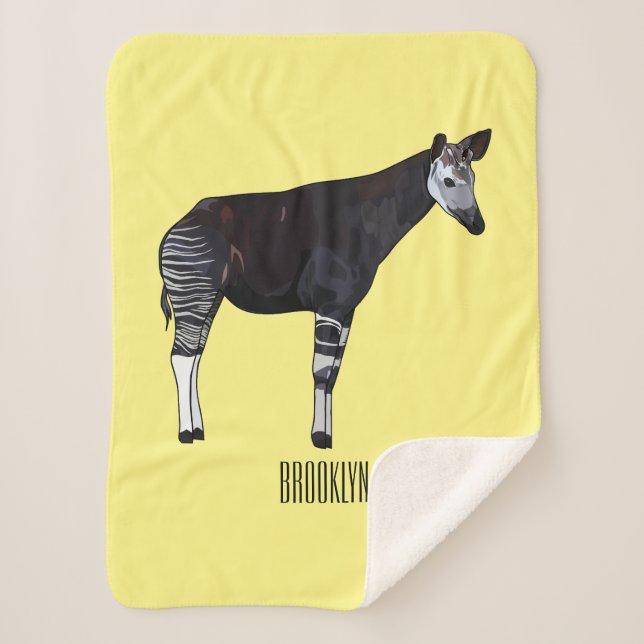Okapi cartoon Illustration Sherpadecke (Vorderseite)