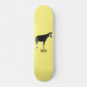 Okapi Cartoon-Illustration Skateboard
