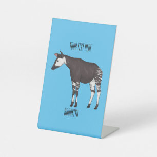 Okapi cartoon Illustration Sockelschild