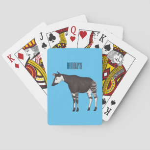 Okapi cartoon Illustration Spielkarten