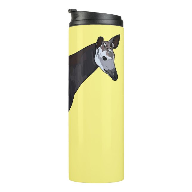 Okapi cartoon Illustration Thermosbecher (Nach rechts gedreht)