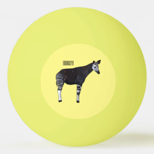 Okapi cartoon Illustration Tischtennisball