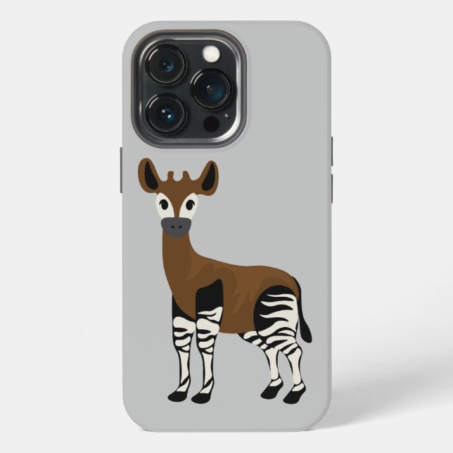Okapi-Cartoon, majestätisches Okapi-Tier, Okapi-Li iPhone 13 Pro Hülle (Hinten)