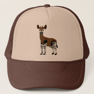 Okapi-Cartoon, majestätisches Okapi-Tier, Okapi-Li Truckerkappe