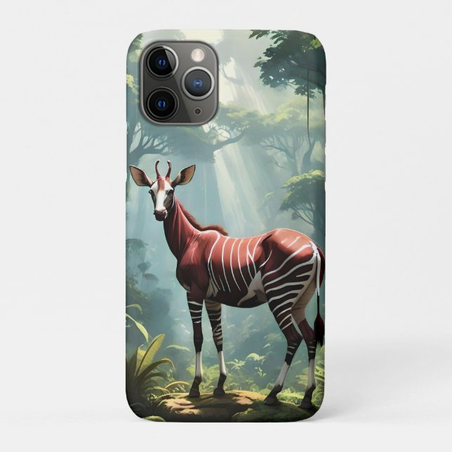 Okapi im Regenwald (Zebra Giraffe) Case-Mate iPhone Hülle (Rückseite)