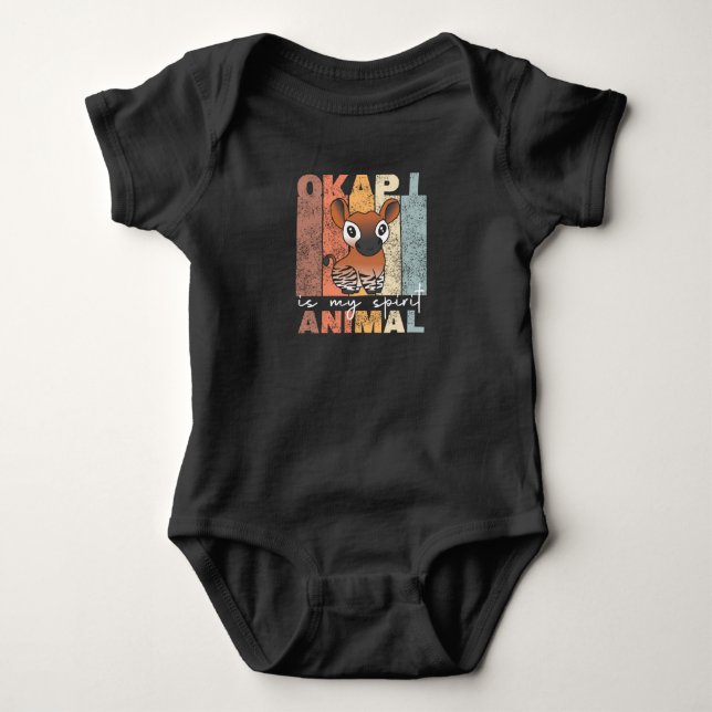 Okapi Is My Spirit Animal - Okapis Are Cute Baby Strampler (Vorderseite)