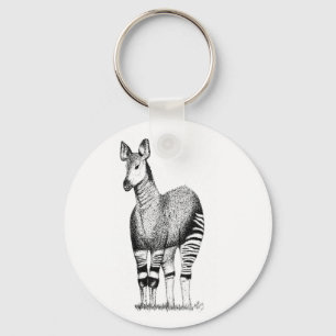 Okapi-Kunst-Schlüsselring Schlüsselanhänger
