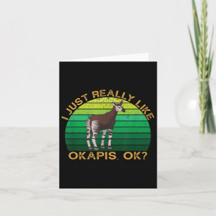 Okapi Lustiges Tier Zitat Mit Vintage-Form-Design Karte