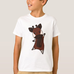 Okapi Niedlich Forest Giraffe Zebra Giraffen Tier T-Shirt