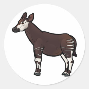 Okapi Runder Aufkleber