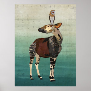 OKAPI u. EULE Kunst Poster
