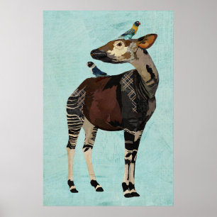 OKAPI U. FEDERN POSTER