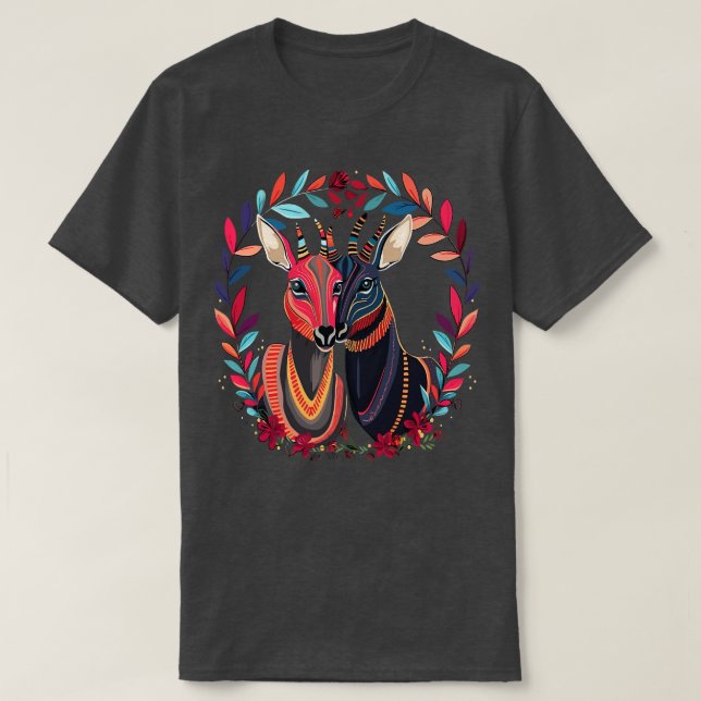 Okapi Valentinstag T-Shirt (Design vorne)