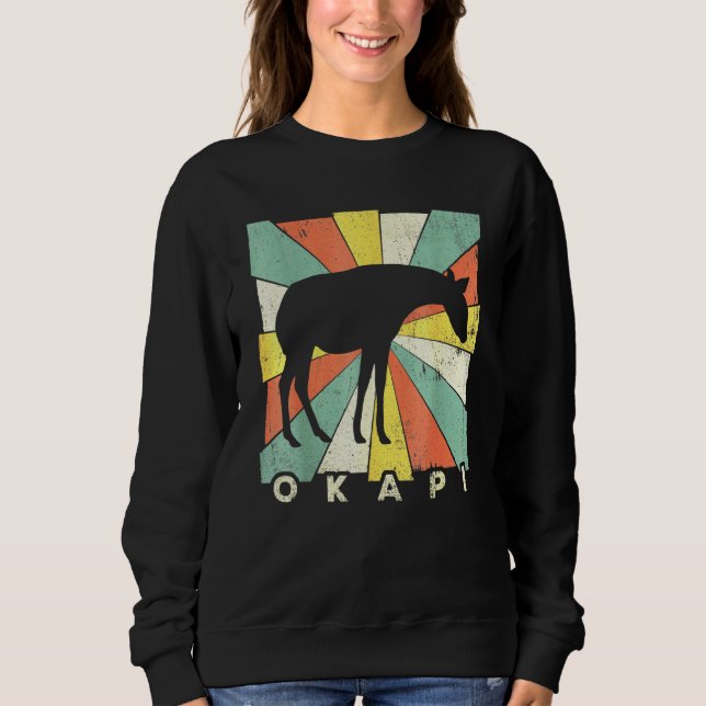 Okapi Vintag Retro Sweatshirt (Vorderseite)