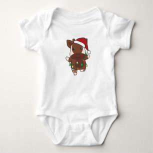 Okapi Weihnachten Winter Tiere Holiday Okapis Baby Strampler