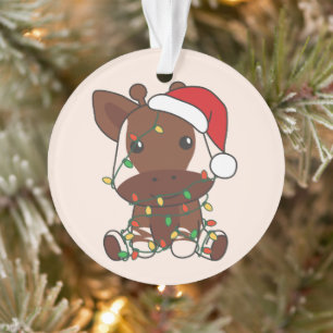 Okapi Weihnachten Winter Tiere Holiday Okapis Ornament