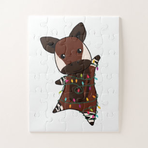 Okapi Weihnachtsschnee Wintertiere Okapis