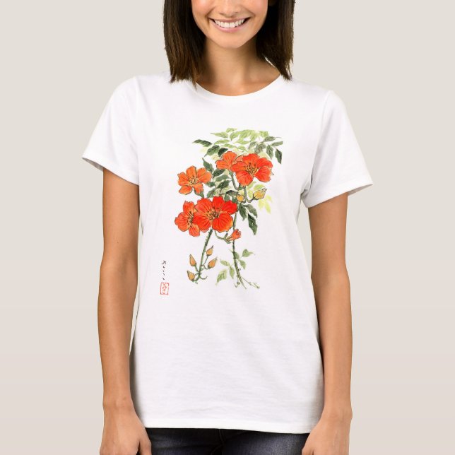 OKASAN Blumen 02 T-Shirt (Vorderseite)