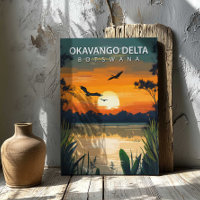 Okavango-Delta Botswana Leinwanddruck Afrikanische