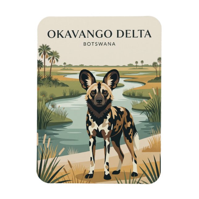 Okavango-Delta Botswana Magnet (Vertikal)