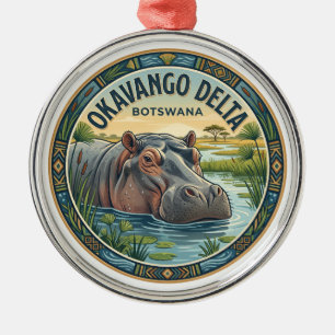 Okavango-Delta Maun Botswana Reise Andenken Ornament Aus Metall