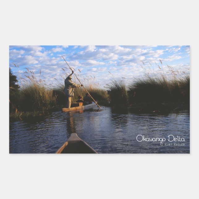 Okavango Delta Rechteckiger Aufkleber (Vorderseite)