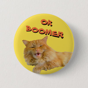 Okay, Boomer Talking Cat Meme Button