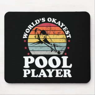 Okay est Pool Player Funny Billiard Lover Vater Fa Mousepad