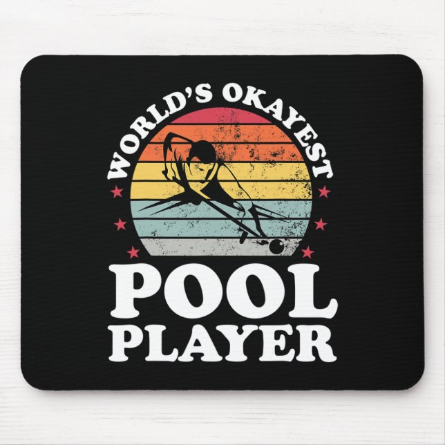 Okay est Pool Player Funny Billiard Lover Vater Fa Mousepad (Vorne)