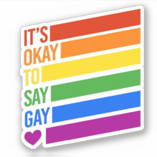 Okay, gay zu sagen aufkleber