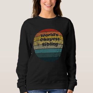 Okayester Geschwister-Retro-Sonnenuntergang 60er 7 Sweatshirt