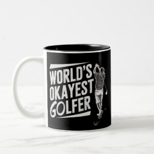 Okayester Golfer der Welt Lustiger Golf Liebhaber  Zweifarbige Tasse