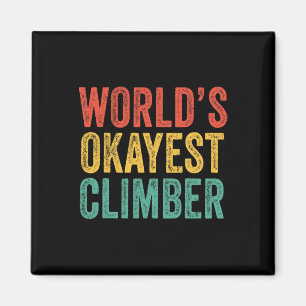 Okayester Kletterer Klettern Wandern Vintage Re Magnet