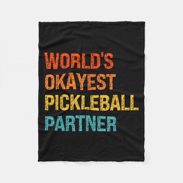 Okayester Pickleball-Partner lustig Pickleball Fleecedecke (Vorderseite)