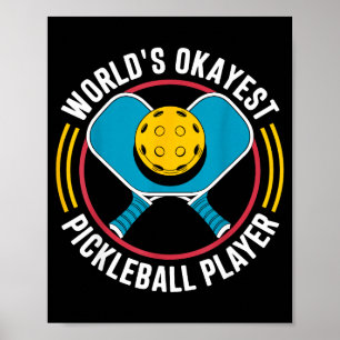 Okayester Pickleball-Spieler lustiger Pickle Ball Poster