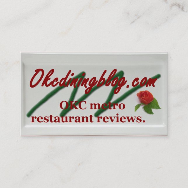 OKCdiningblog.com-Visitenkarten Visitenkarte (Vorderseite)