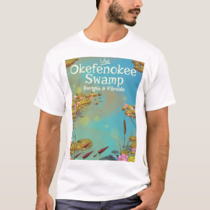 Okefenokee Swamp Cartoon Reiseplakat T-Shirt