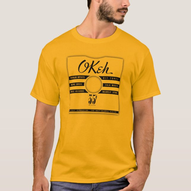 Okeh Rekordhülse mit 78 U/min T-Shirt (Vorderseite)