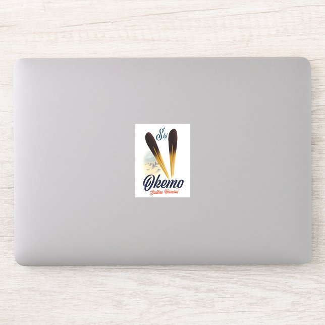 Okemo Ludlow Vermont Skiposter Aufkleber (Computer)