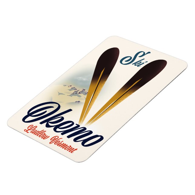 Okemo Ludlow Vermont Skiposter Magnet (Linke Seite)
